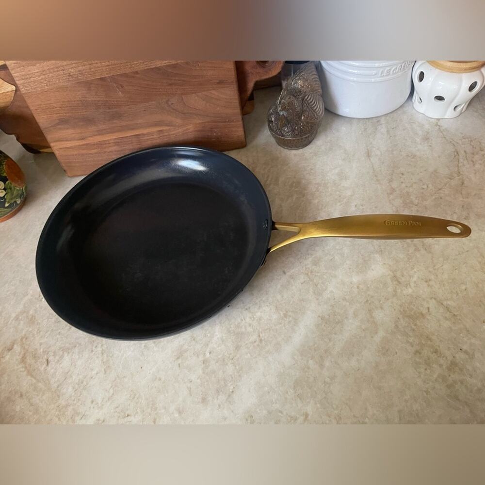 GreenPan Jewel midnite blue Non-Stick  Frying Pan with Gold Handle